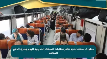 خطوات سهلة لحجز تذاكر قطارات السكك الحديدية اليوم وطرق الدفع المتاحة
